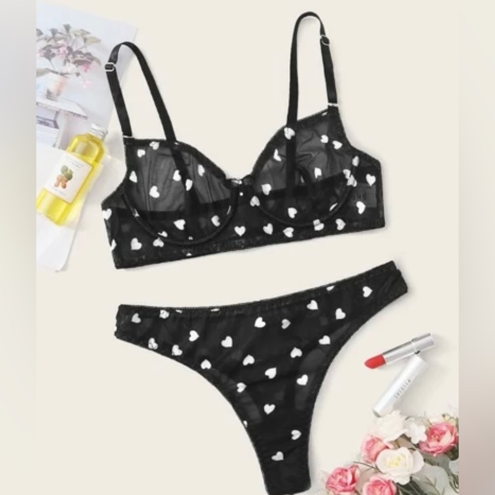 SHEIN Valentines Day 💕 Lingerie Shear Set